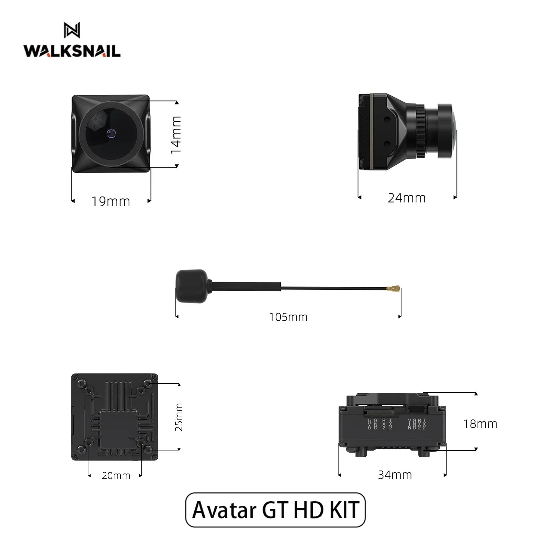 Walksnail Avatar GT HD KIT 2W  - đánh giá và giá Drone Kit With Camera